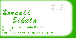 marcell sikula business card